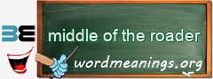 WordMeaning blackboard for middle of the roader
